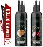Desi Crew Sesame and Onion Blackseed Oil for Skin, Body and Hair Care 100 ml Each