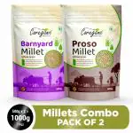 Coreganic Millets (Unpolished) , Branyard & Porso ,500g (Pack of 2)