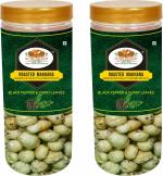 NUTRY DELIGHT Roasted Makhana Black Pepper and Curry Leaves Flavour Fox Nuts (70 g Each)