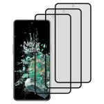 Kite Digital [Pack of 3] OnePlus 10T Matte Finish [Black] Tempered Glass Screen Protector with Edge to Edge Coverage - Easy Installation Kit