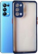 Branded Orignal High Quality Oppo Reno 5 pro 5G Silicon Shockproof Back Cover Camera Bump Protector (Blue)