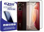 eZell Vivo V29e 5G FULL TEMPERED Curve Glass, Ultra clear, Zero Bubbles, Sensitive touch,9H Hardness, Anti-Scratch Edge to Edge Full Glue Tempered Mobile Screen protector with Dry & Wet Wipes (Black)
