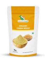 Organic Sapphire Foods Besan Flour | Gram Flour | Chana Dal Besan | Chickpea Flour 100% Natural and Fresh Besan. (4Kg)