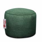 Style Homez ORGANIX Collection, Round Poof Bean Bag Ottoman Stool Large Size Green Color in Organic Jute Fabric, Cover Only