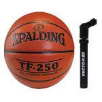 Spalding Basketball TF-250 Basketball Size 6 Basketball For Men Full Size (6 + Pump)