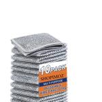 ShopiMoz 10 Pack Wire Dish Cloth for Kitchen | Steel Scrubber for Utensils | Kitchen Cleaning Cloth | Dish Washing Cloth