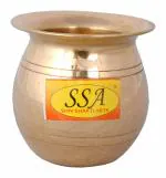 SHIV SHAKTI ARTS Pure Brass Small Pooja Kalash/Lota 100 ml