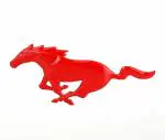 SEMAPHORE 3D Car Side Fender Rear Trunk Zinc Alloy Badge, Emblem Logo Badge ( Horse Emblem) (RED) Incomplete