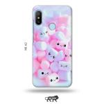 Tweakymod Printed Cute FAces Back Cover For Mi A2