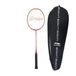 Li-Ning Men And Women Red, Amber Graphite G-Tek 58 Gx Strung Badminton Racquet