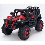 SCRISHOT 4X4 1188 Rechargeable Battery Operated Electric Ride on Jeep for 2-8 Years Kids/Children/Toddlers/Boys/Girls with Music, Spring Suspension, Swing and Remote Control, Red