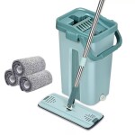 JAAMSO ROYALS Green Flat mop With Bucket Cleaning System