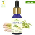 Homeda Lemongrass Essential Oil for Diffuser (400 ml), Room Freshener, Home Fragrance, Lemon Grass Oil for Hair Growth, Skin, Face, Mosquitoes - 100% Pure, Fresh & Premium Aroma Oil