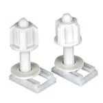 BATH GURU Plastic One Piece Toilets Seat Covers Screw Hinges Repair Kit 50X23 MM - Pack Of 2