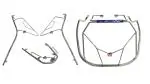 Mahabir Stainless Steel Silver Guard Set For Scooter Jupiter 110