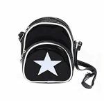 Weshopaholic Black 24.2 x 17.6 x 7.4 cm Silon Star Design Durable Bagpack