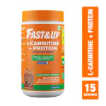 Fast&Up L Carnitine Protein | Plant Protein with 1000mg Carnitine & Metabolic Boosters Whey Protein (450 g, Creamy Chocolate)