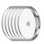 Stainless Steel Thali Set of 4-Plate for Lunch/Dinner heavy Weight Quality Round Plates