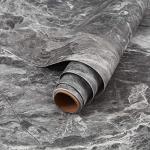 Jaamso Royals Grey PVC Marble Self Adhesive Wallpaper 60X1000 cm( 1000 CM X 60 CM )