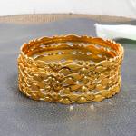 Suprimo Gold kangan design Chudiya Jewellery Chudi 4 Bangles Sets for Women and Girls (pack of 4) (2.4 Size)