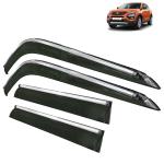 Kingsway Car Wind Deflectors Rain Guard Window Visor for Tata Nexon 2020, 2021, 2022, 2023, 2024, 2025 Model, Car Chrome Lining Door Visor Heavy Online India, Car Sun Shades