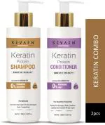 Sevaen Keratin Smooth Shampoo With Conditioner For Men And Women - 2 Pc