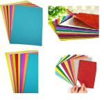 Lakeer Combo Pack A4 Neon Color Paper Pack of 50 Sheets + A4 Self Adhesive Glitter Foam Sheets 2 mm Pack of 10 Sheets Scrapbooking, Craft Projects, Decorations, Multicolour