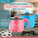 ECOBSY 1.8 L Mini Cooker Kettle 2 Tier Boiling Pot with Lid and Steamer | Dumplings Momo Steamer|for Vegetables Cooking,Pasta, Meat,Rice,Noodle,Egg Boiler,Cooker for Travel,Hostel,for Home Kitchen