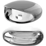 Crysendo Black Polycarbonate Earphone Organizer Case Clip Pouch