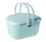 ZORROW MART Multi Utility Picnic Basket/Cloth Storage/Shopping Basket/Toy Storage (BLUE,29x33x47 cm)