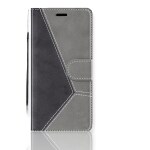 Trounce Tango Series Dual Grey & Black Shade Faux Leather Mobile Wallet Flip Cover For Sony Xperia XA1 Plus