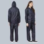 NHR Men and Women 100% Waterproof Lightweight Raincoat , Waterproof Raincoat, Barsati- Black