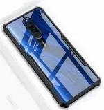 Rakulo Back Cover for Redmi 8, Eagle Case Hard PC Back Transparent Shock Proof Rubberized Case (Black)