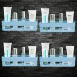 HOUSE OF VIPA Wall Shelves Kitchen Bathroom Shelf Self-Adhesive Sticker Hook Multipurpose Wall Holder Bathroom Storage Rack Box Strong Shower Rack Shelf (4 Bathroom Shelves ( Blue )