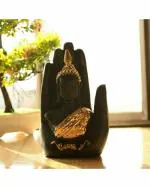 Miss Peach - Handicraft Hand Palm Buddha Statue Baby Monk Sculpture For Home Decor , Diwali Gift, Best Gift for Diwali Decor, Diwali Decoration