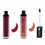 Krayons Matte Me Ultra Smooth Matte Liquid Lip Color Mask Proof Longlasting 5ml Each Combo (Pack of 2) Majestic Maroon Nude Embrace