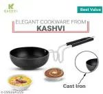 Kashvi Iron TADKA Pan Frying Pan Diameter 12Cm Length 33Cm Steel Handle With Grip 0.2L