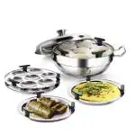 Milton Stainless Steel Silver Multi - Kadhai With Lid - 5100 Ml