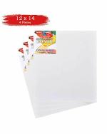 Variety Canvas Acid Free White Board 12 x 14 Inch (Pack of 4)