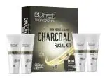 BioFresh Charcoal Facial Kit for Men and Women Anti-Pollution Skin Therapy and Anti-Acne (120gm)