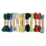 Lakeer 12 Color Jute Twin Thread Rope Multicolor 12 Colours 10 Meter Each for Art & Craft Decoration Gift Wrapping DIY Projects