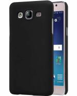 A ACCESSORIES KART Samsung On7 Black Silicon Back Cover with Kick Stand