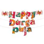 Festiko Happy Durga Puja Banner Decoration, Durga Puja Decoration Items