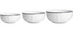 Caffeine White Stoneware Serving Bowl (Set Of 3)