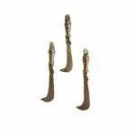 SRI RAJAKALAI COPPER HANDMADE BRASS KEY CHAIN Kitchen Knife Coconut Cutting Aruval 12 CM - 50 gm (3 pc)