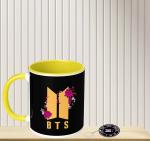 NH10 DESIGNS BTS Printed Mug for Girls Boys Birthday Gift for Friends BTS Keychain Music Band V Suga J-Hope Jungkook Jin Jimin Rm, BTS Mug with Keychain (Coffee Mug-350ml) -BN3TMK 14