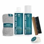 ROYAL CARE PROFESSIONAL REFILL ADVANCE SPRAY CLEANER KIT for Shoe |SPRAY CLEANER 200 ML + REFILL 200 ML + MICROFIBER CLOTH + BRUSH + SHINE SPONGE | Works on Leather, Whites, Nubuck, Golf Shoes, Basketball Shoes, Boots, Sandals