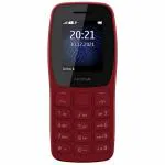 Nokia 105 Plus Single SIM, Keypad Mobile Phone with Wireless FM Radio, Memory Card Slot and MP3 Player | red