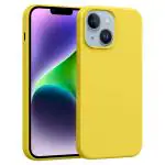 LIRAMARK Liquid Silicone Soft Back Cover Case for Apple iPhone 14 Plus (6.7 inch) (Trendy Yellow)
