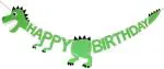 My Party Suppliers Multicolor Dinosaur Bunting Flag Garland Theme Happy Birthday Banner for Kids Party Favors Supplies